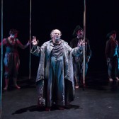 Sara Reynolds ’11, Stanley Hoffman, Michael Bernard and Victoria Finlayson in “The Tempest” (Photo by David Bazemore)