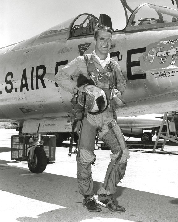Schalk in flight suit for F-104