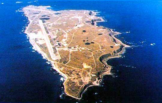 Shemya, a 2 mi x 4 mi island